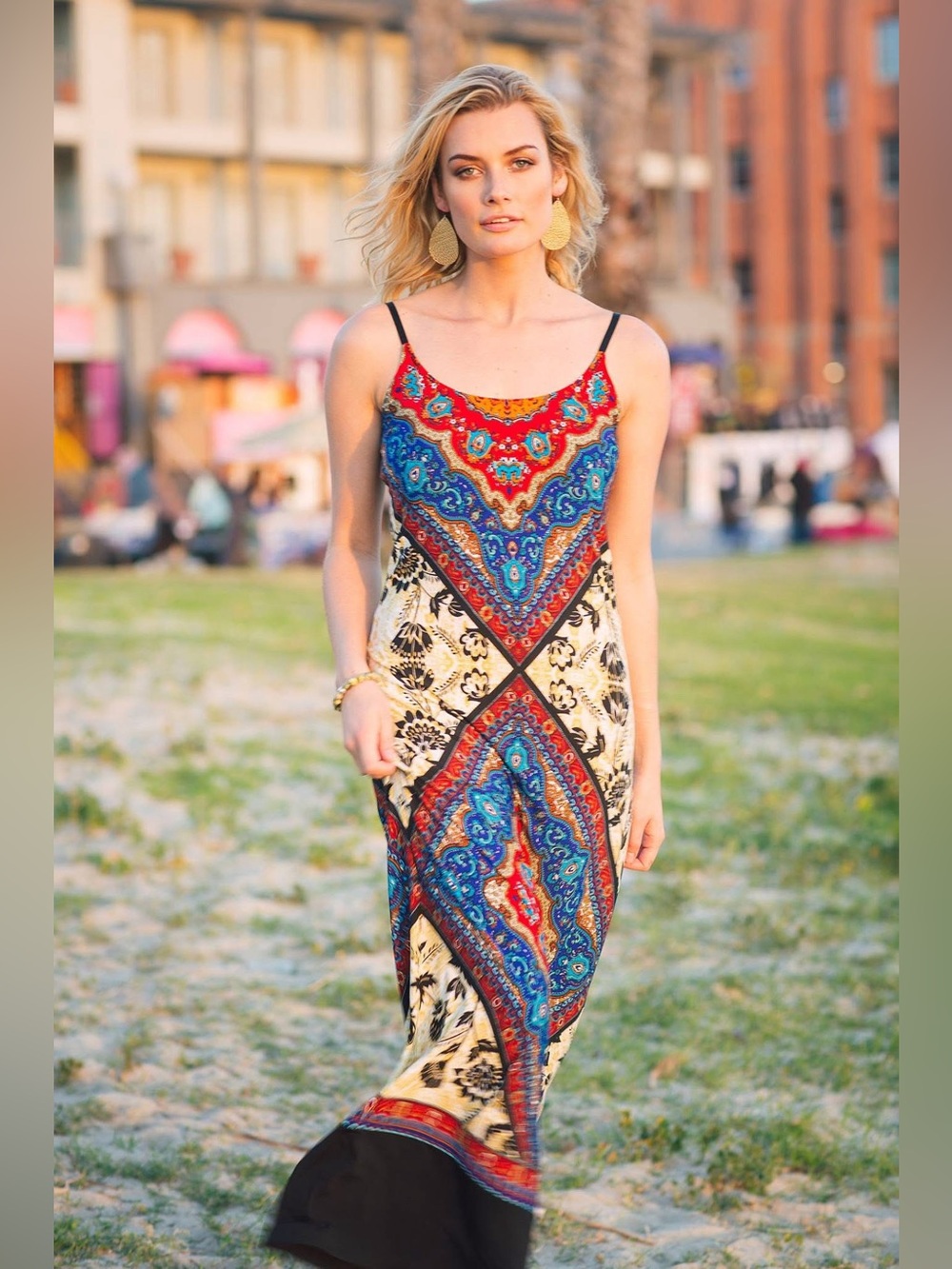 Vibrant Point Zero Bohemian Paisley Dress